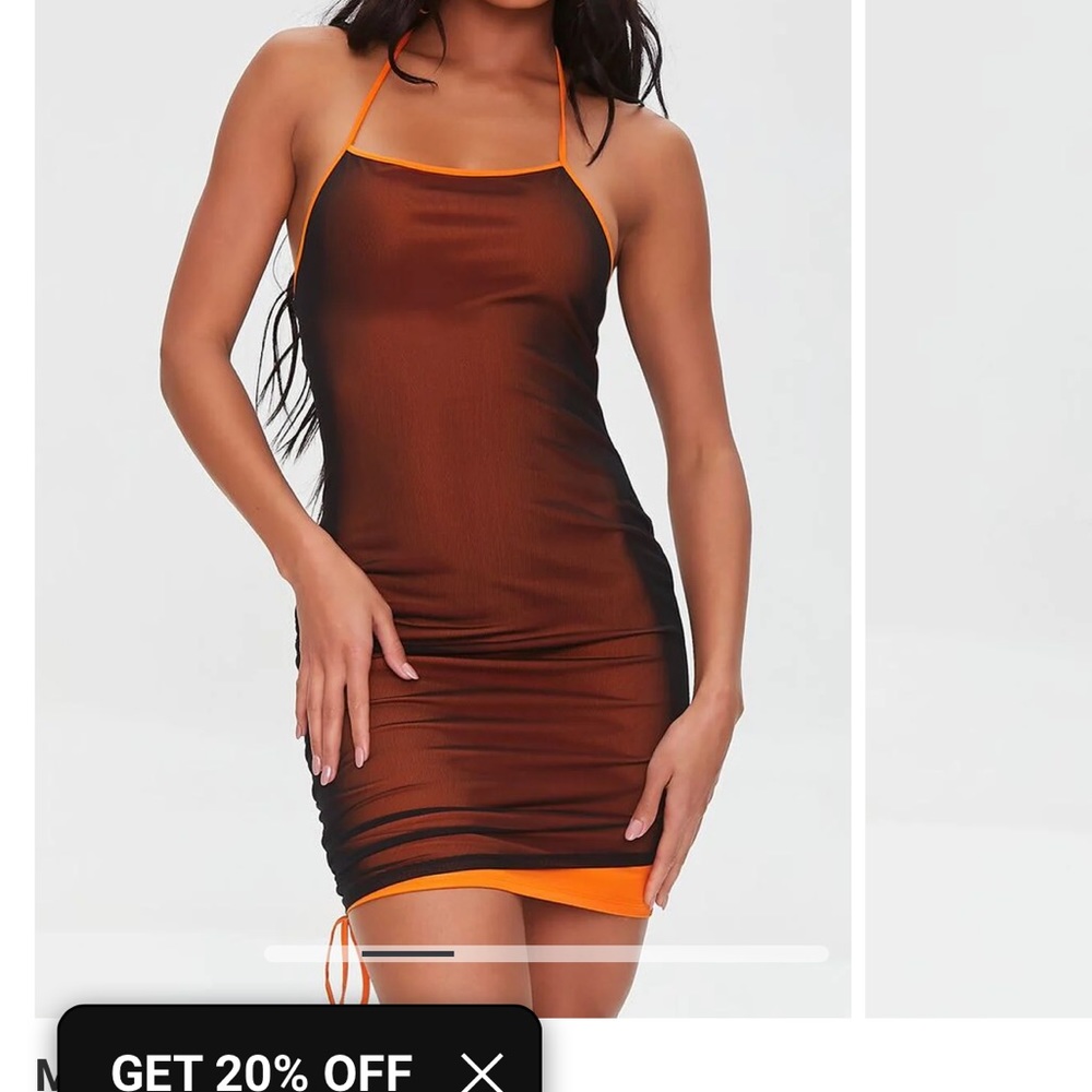 Sale!! Mesh Halter Mini Dress Size Small New W/out Tags Halloween Style Sexy - Picture 6 of 9